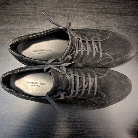 Ermenegildo Zegna Sneakers Suede black 11.5